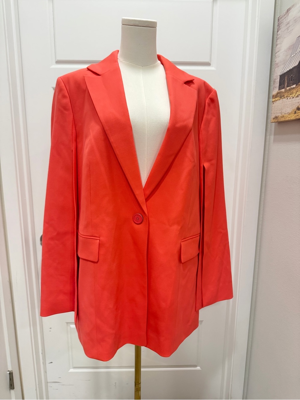 🔥Boss Jalasara Womens Coral Cape-Sleeve Blazer Jacket - Picture 4 of 11